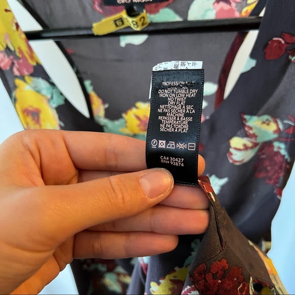 Ella Moss silk floral tank | Purple with pattern, S - Picture 5 of 7